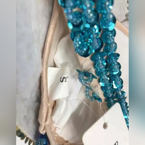 NEW Royal Smeela Festival Multicolor Carnival Top Belly Dance Bra Swimsuit Small - Picture 6 of 6